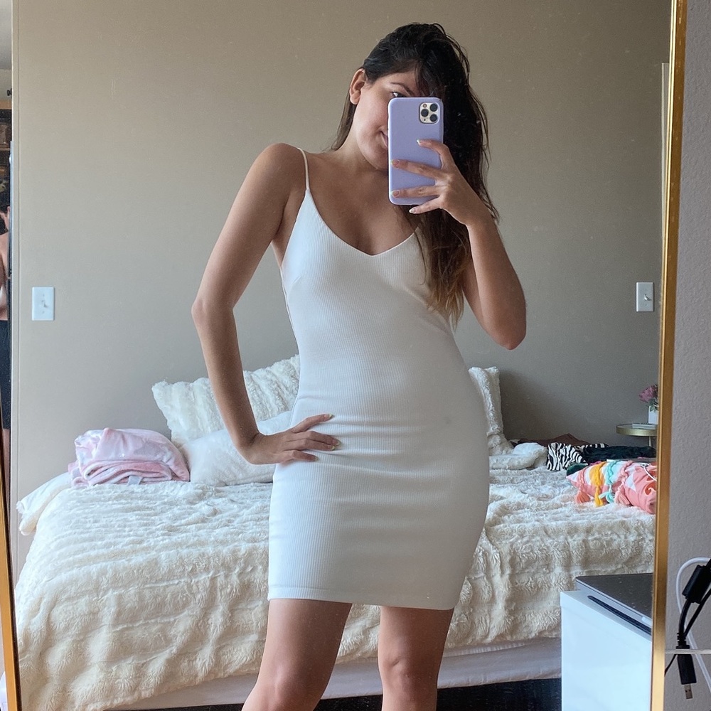 Mango White XS Mini Dress
